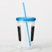 Charcoal Mandala Acryl Drinkbeker (Links)