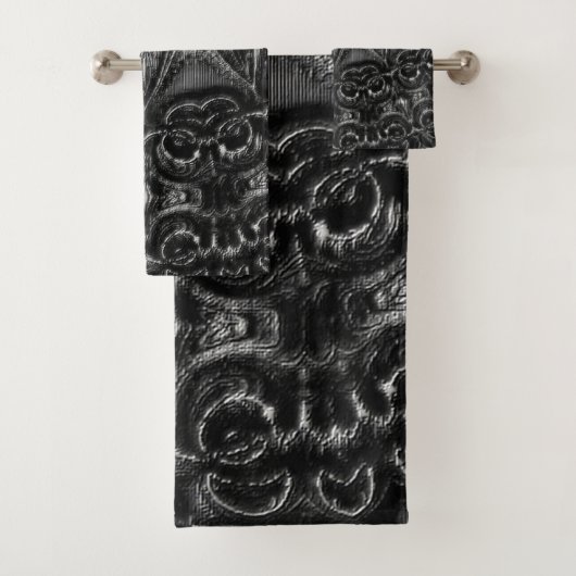 Charcoal Mandala Bad Handdoek (Insitu)