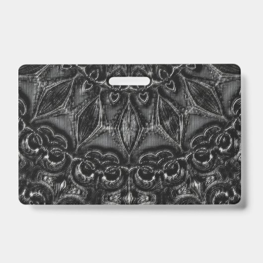 Charcoal Mandala Badge (Voorzijde)