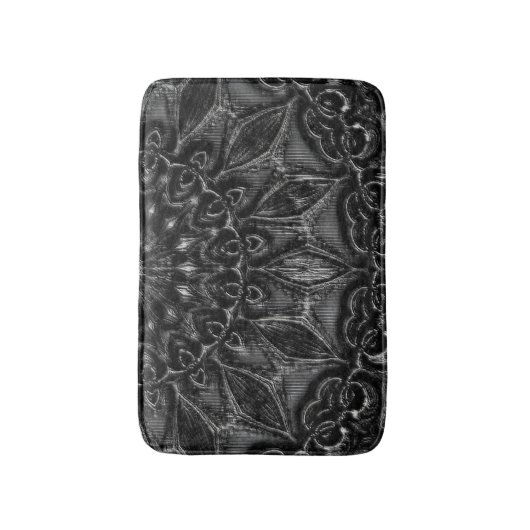 Charcoal Mandala Badmat (Voorkant Verticaal)