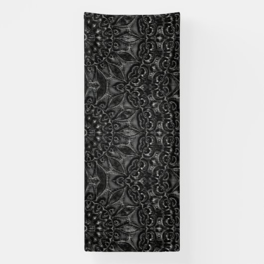 Charcoal Mandala Banner (Verticaal)