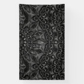 Charcoal Mandala Banner (Verticaal)