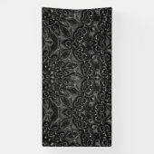 Charcoal Mandala Banner (Verticaal)