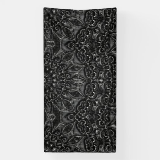 Charcoal Mandala Banner (Verticaal)