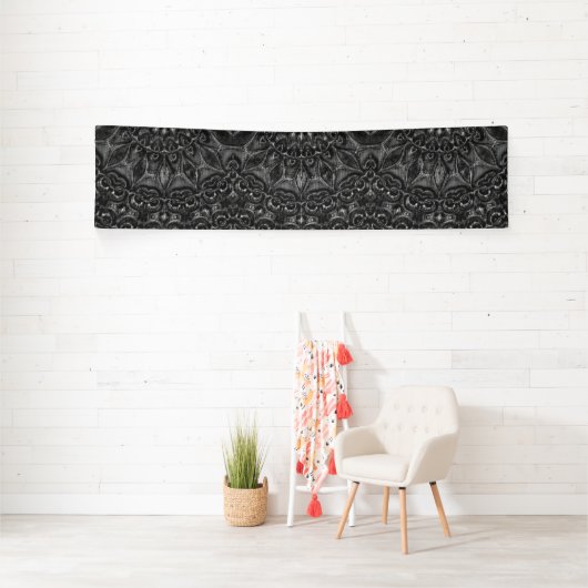 Charcoal Mandala Banner (Insitu)