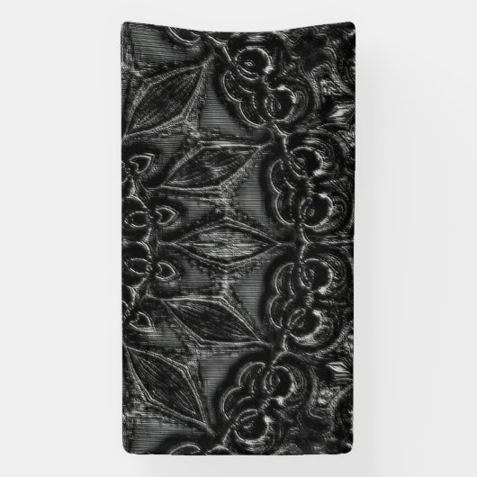 Charcoal Mandala Banner (Verticaal)
