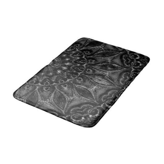 Charcoal Mandala Bath Mat (Gekanteld)