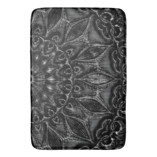 Charcoal Mandala Bath Mat (Voorkant Verticaal)