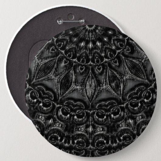 Charcoal Mandala Button (Voorkant /achterkant)
