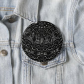 Charcoal Mandala Button (In situ)