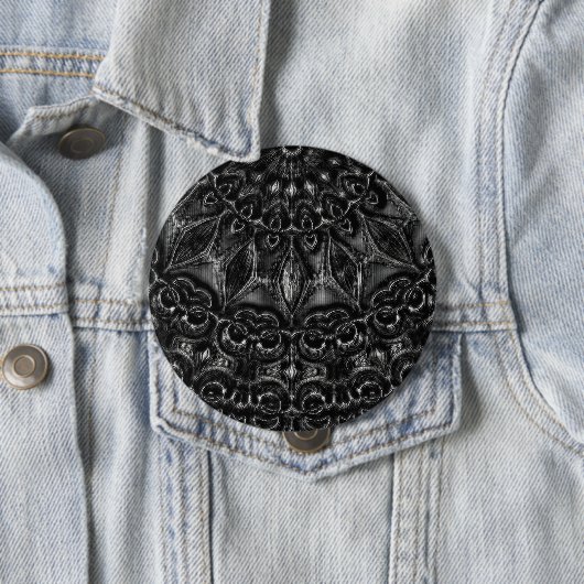 Charcoal Mandala Button (In situ)