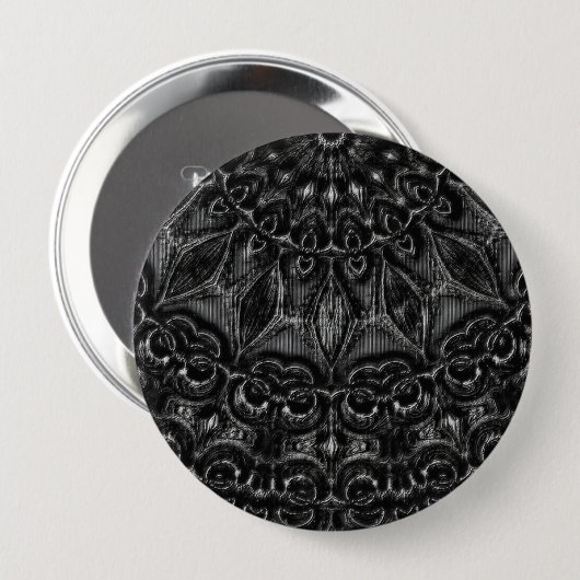 Charcoal Mandala Button (Voorkant /achterkant)