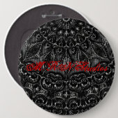 Charcoal Mandala Button (Voorkant /achterkant)