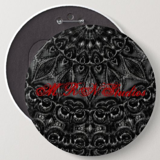 Charcoal Mandala Button (Voorkant /achterkant)