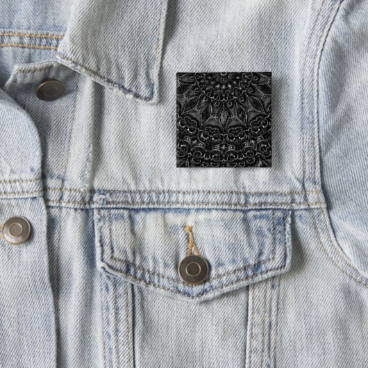 Charcoal Mandala Button (In situ)