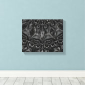 Charcoal Mandala Canvas Afdruk (Insitu (Houten vloer))