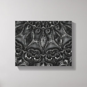 Charcoal Mandala Canvas Afdruk