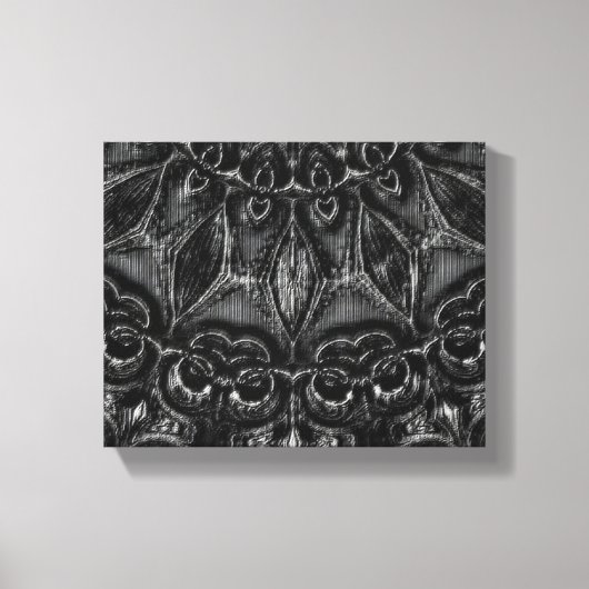 Charcoal Mandala Canvas Afdruk (Voorkant)