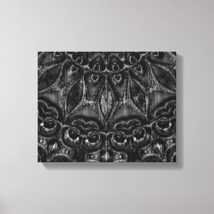Charcoal Mandala Canvas Afdruk