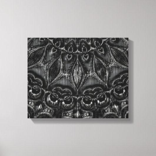 Charcoal Mandala Canvas Afdruk (Voorkant)
