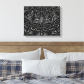 Charcoal Mandala Canvas Afdruk (Insitu (Slaapkamer))