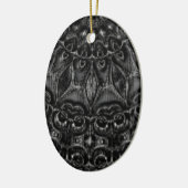 Charcoal Mandala Ceramic Ornament (Links)