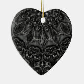 Charcoal Mandala Ceramic Ornament (Rechts)