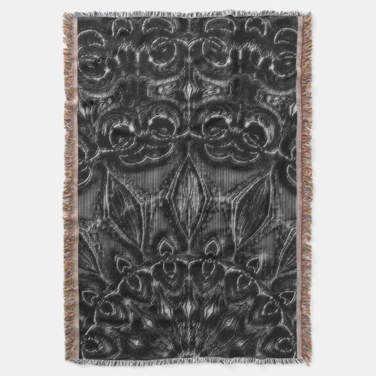 Charcoal Mandala Deken (Voorkant Verticaal)