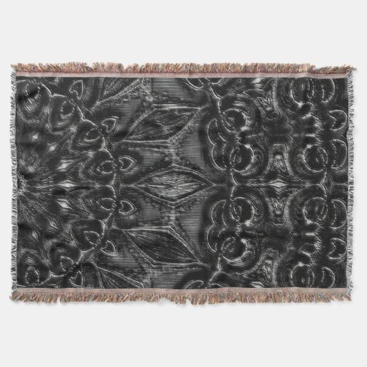 Charcoal Mandala Deken (Voorkant)