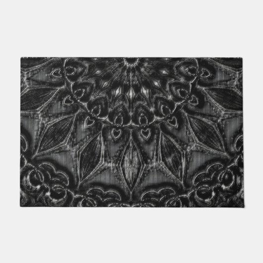 Charcoal Mandala Deurmat (Voorkant)
