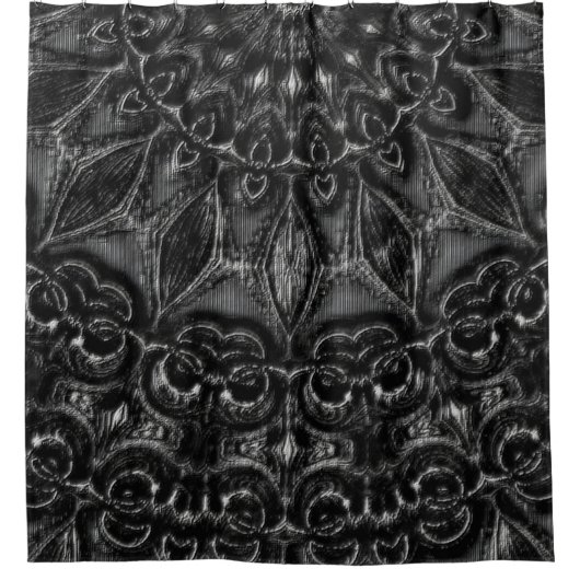 Charcoal Mandala Douchegordijn (Voorkant)