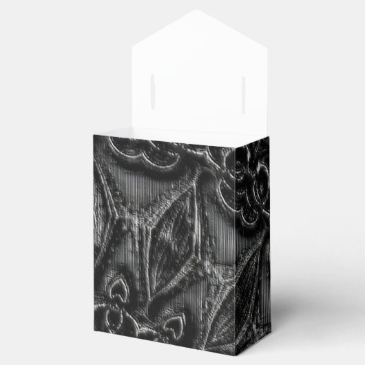Charcoal Mandala FAVOR BOX Bedankdoosjes (Geopend)