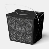 Charcoal Mandala Favor Box Bedankdoosjes (Achterkant)
