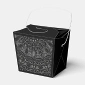 Charcoal Mandala Favor Box Bedankdoosjes (Voorkant Zijde)