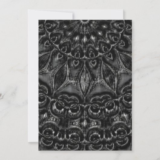 Charcoal Mandala Feestdagenkaart (Voorkant)