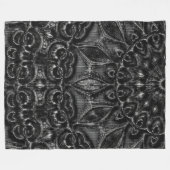 Charcoal Mandala Fleece Blanket Deken (Voorkant (Horizontaal))