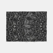 Charcoal Mandala Fleece Blanket Deken (Voorkant (Horizontaal))