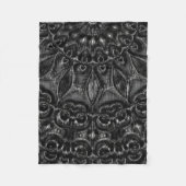 Charcoal Mandala Fleece Blanket Deken (Voorkant)