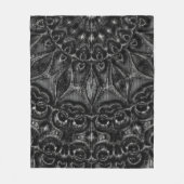 Charcoal Mandala Fleece Deken (Voorkant)