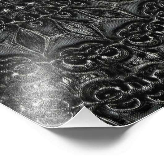 Charcoal Mandala Foto Afdruk (Hoek)