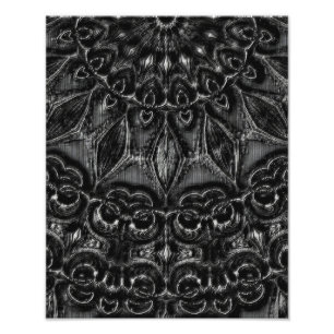 Charcoal Mandala Foto afdrukken