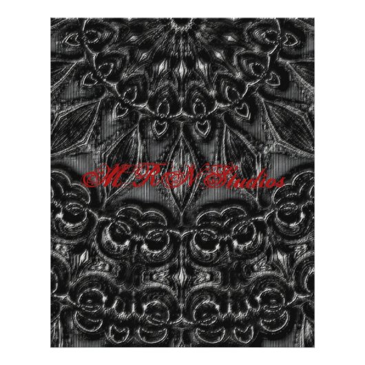 Charcoal Mandala Foto afdrukken (Voorkant)