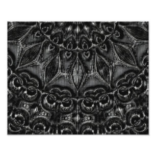 Charcoal Mandala Foto afdrukken