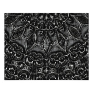 Charcoal Mandala Foto afdrukken