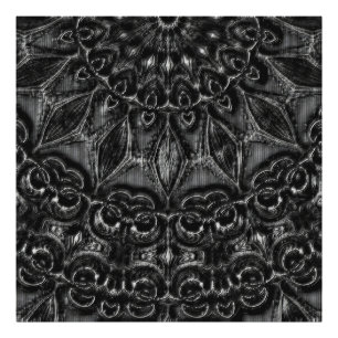 Charcoal Mandala Foto afdrukken