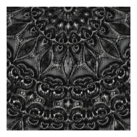 Charcoal Mandala Foto afdrukken (Voorkant)