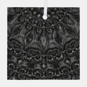 Charcoal Mandala Glas Ornament (Achterkant)