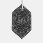 Charcoal Mandala Glas Ornament (Voorkant Rechts)
