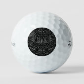 Charcoal Mandala Golf Balls Golfballen (Voorkant)