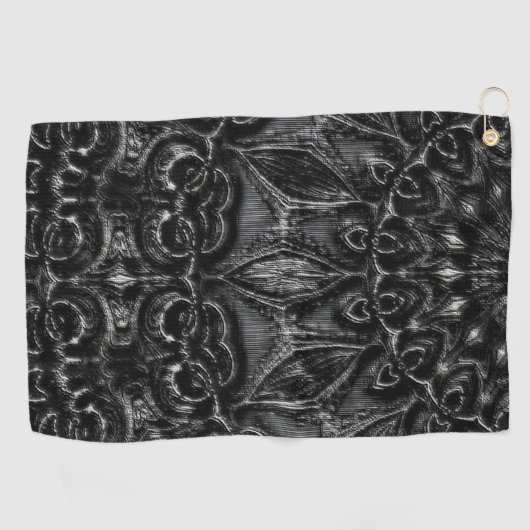 Charcoal Mandala Golfhanddoek (Horizontaal)